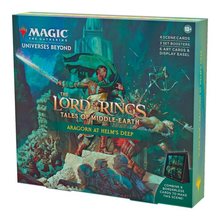 Load image into Gallery viewer, Magic: The Gathering - The Lord of the Rings: Tales of Middle-earth Holiday Scene Box - Aragorn at Helm&#39;s Deep
