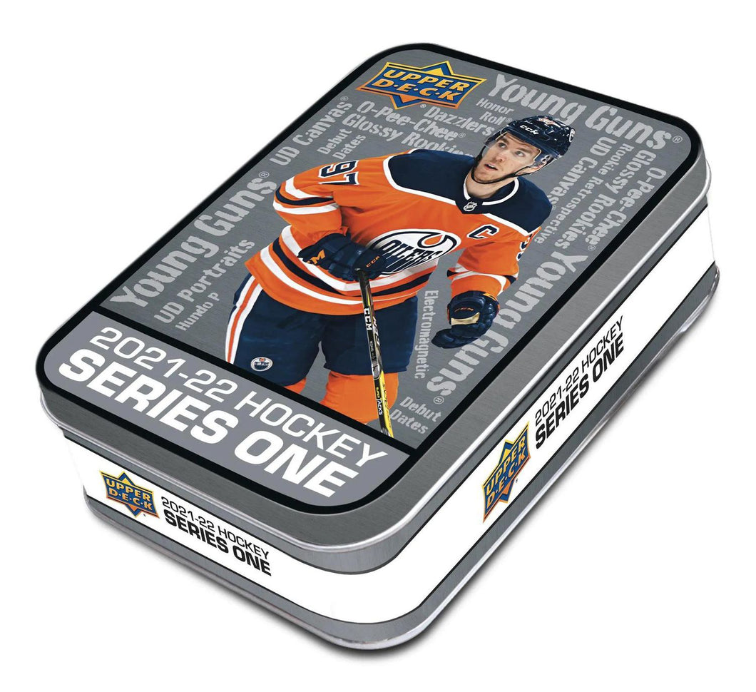 2021-22 Upper Deck Series 1 Hockey Tin | Exclusive O-Pee-Chee Glossy Rookies Bonus Pack!